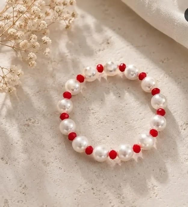 Perla Con Murano Rojo